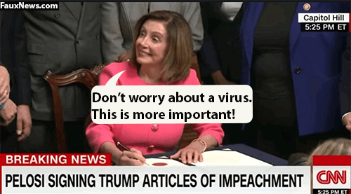 Pelosi ignores corona virus